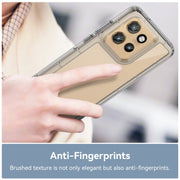 For Motorola Edge 50 Neo Colorful Series Acrylic Hybrid TPU Phone Case(Transparent)