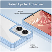 For Motorola Moto G35 5G Colorful Series Acrylic Hybrid TPU Phone Case(Blue)