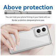 For Motorola Moto G35 5G Colorful Series Acrylic Hybrid TPU Phone Case(Transparent)
