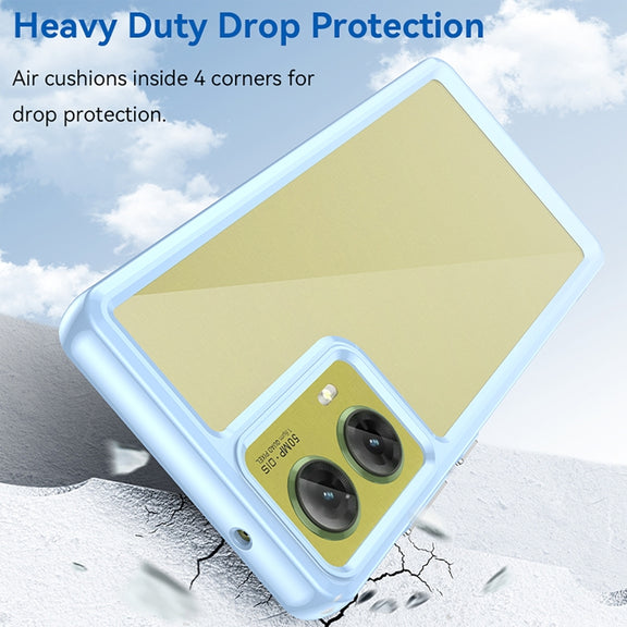 For Motorola Moto G85 Colorful Series Acrylic Hybrid TPU Phone Case(Blue)