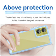 For Motorola Moto G85 Colorful Series Acrylic Hybrid TPU Phone Case(Blue)