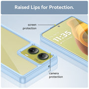 For Motorola Moto G85 Colorful Series Acrylic Hybrid TPU Phone Case(Blue)
