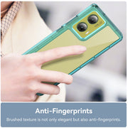 For Motorola Moto G85 Colorful Series Acrylic Hybrid TPU Phone Case(Transparent Blue)