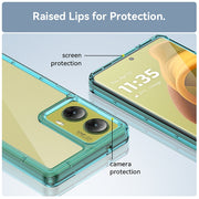 For Motorola Moto G85 Colorful Series Acrylic Hybrid TPU Phone Case(Transparent Blue)
