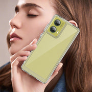 For Motorola Moto G85 Colorful Series Acrylic Hybrid TPU Phone Case(Transparent)