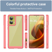 For Motorola S50 Neo Colorful Series Acrylic Hybrid TPU Phone Case(Red)
