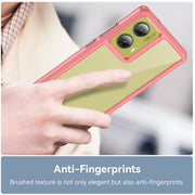 For Motorola S50 Neo Colorful Series Acrylic Hybrid TPU Phone Case(Red)