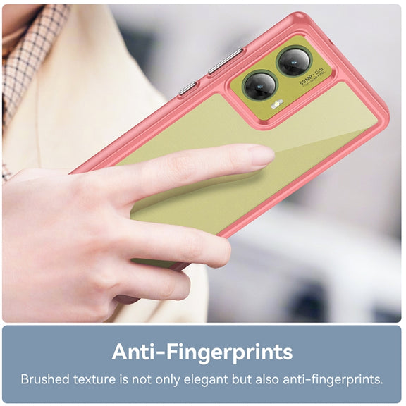 For Motorola S50 Neo Colorful Series Acrylic Hybrid TPU Phone Case(Red)
