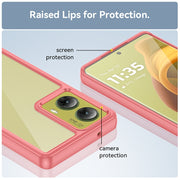 For Motorola S50 Neo Colorful Series Acrylic Hybrid TPU Phone Case(Red)