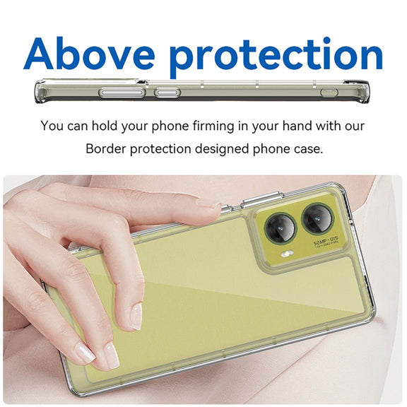 For Motorola S50 Neo Colorful Series Acrylic Hybrid TPU Phone Case(Transparent)