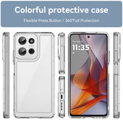 For Motorola Moto G75 5G Colorful Series Acrylic Hybrid TPU Phone Case(Transparent)