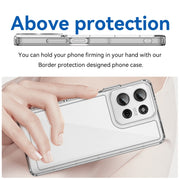 For Motorola Moto G75 5G Colorful Series Acrylic Hybrid TPU Phone Case(Transparent)