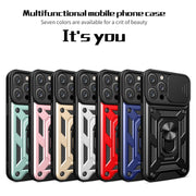 For iPhone 16 Pro Max Sliding Camera Cover Design TPU+PC Phone Case(Black)