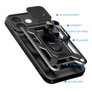 For iPhone 16 Sliding Camera Cover Design TPU+PC Phone Case(Rose Gold)