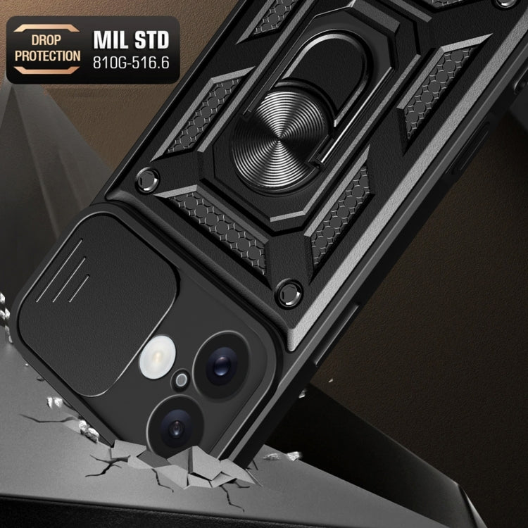 For iPhone 16 Sliding Camera Cover Design TPU+PC Phone Case(Rose Gold) - iPhone 16 Cases by PMC TechLife | Online Shopping South Africa | PMC TechLife | Buy Now Pay Later Mobicred