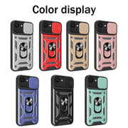 For iPhone 16e Sliding Camera Cover Design TPU+PC Phone Case(Black)