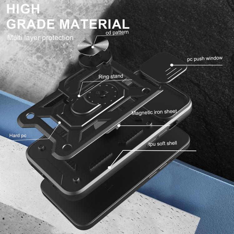 For iPhone 16e Sliding Camera Cover Design TPU+PC Phone Case(Red) - free shipping - PMC Jewellery - Order now!