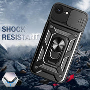 For iPhone 16e Sliding Camera Cover Design TPU+PC Phone Case(Red)