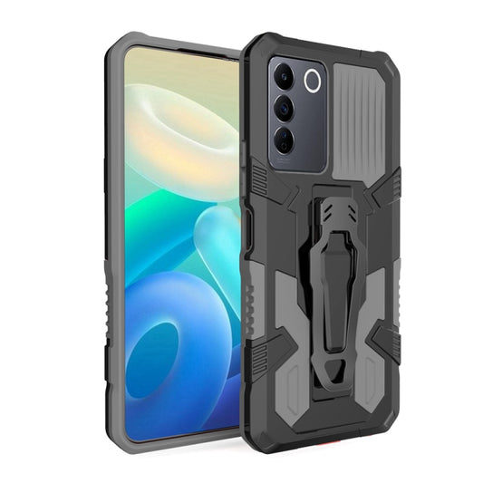 For vivo V27 Armor Warrior Shockproof PC + TPU Phone Case(Grey) - vivo Cases by PMC Jewellery | Online Shopping South Africa | PMC Jewellery | Buy Now Pay Later Mobicred