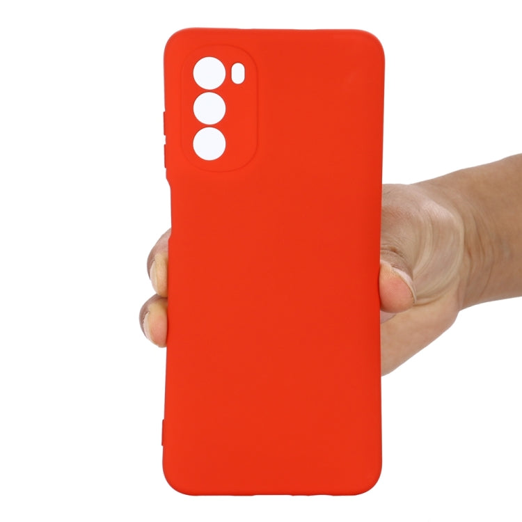 For Motorola Moto G71s 5G Pure Color Liquid Silicone Shockproof Phone Case(Red) - Motorola Cases by PMC TechLife | Online Shopping South Africa | PMC TechLife | Buy Now Pay Later Mobicred