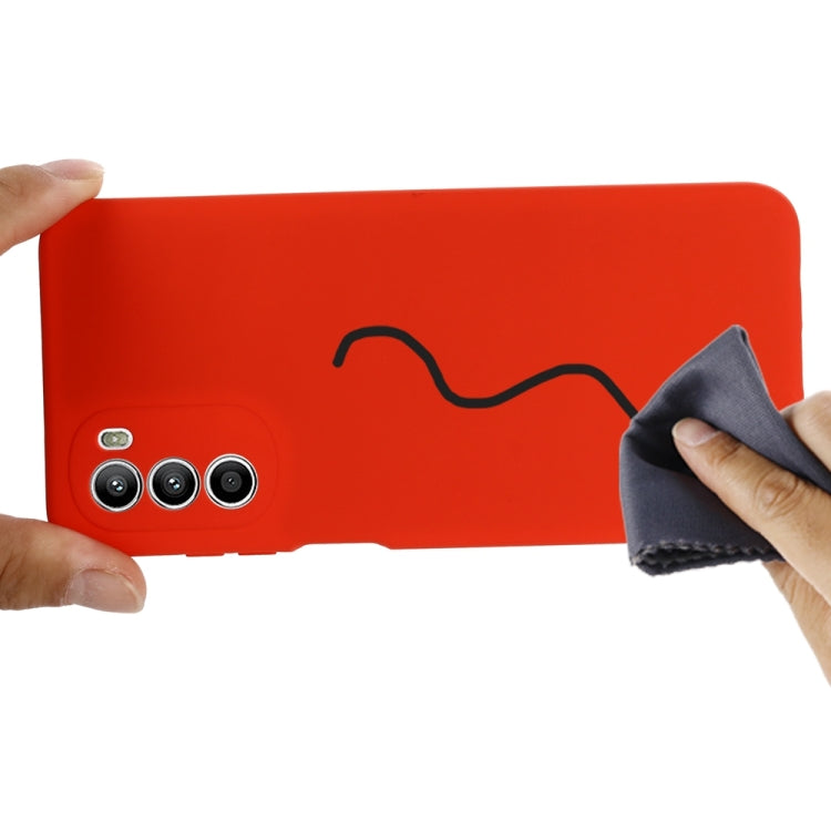 For Motorola Moto G71s 5G Pure Color Liquid Silicone Shockproof Phone Case(Red) - Motorola Cases by PMC TechLife | Online Shopping South Africa | PMC TechLife | Buy Now Pay Later Mobicred