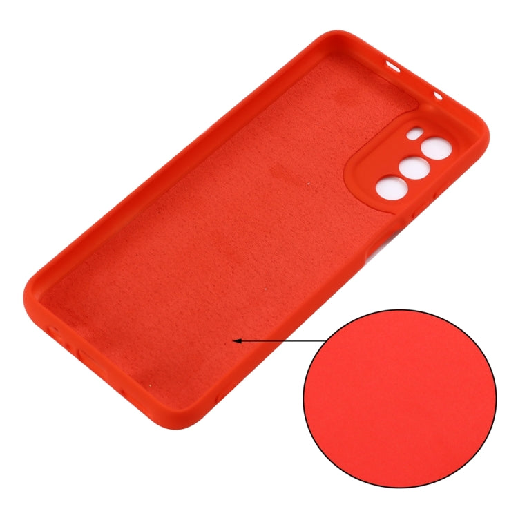 For Motorola Moto G71s 5G Pure Color Liquid Silicone Shockproof Phone Case(Red) - Motorola Cases by PMC TechLife | Online Shopping South Africa | PMC TechLife | Buy Now Pay Later Mobicred