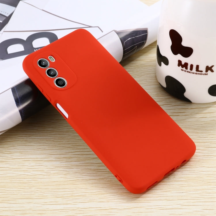 For Motorola Moto G71s 5G Pure Color Liquid Silicone Shockproof Phone Case(Red) - Motorola Cases by PMC TechLife | Online Shopping South Africa | PMC TechLife | Buy Now Pay Later Mobicred