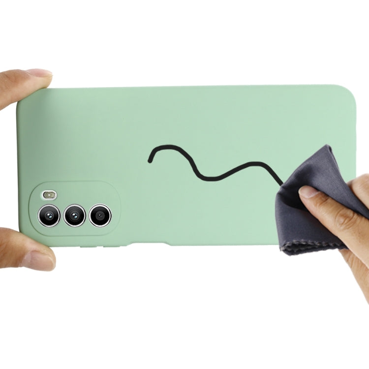 For Motorola Moto G71s 5G Pure Color Liquid Silicone Shockproof Phone Case(Green) - Motorola Cases by PMC TechLife | Online Shopping South Africa | PMC TechLife | Buy Now Pay Later Mobicred