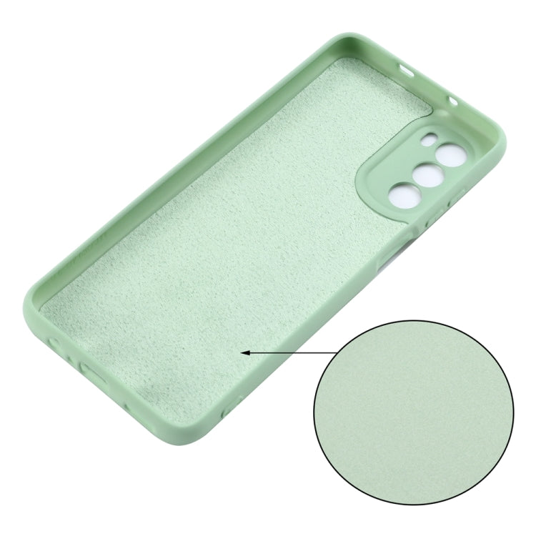 For Motorola Moto G71s 5G Pure Color Liquid Silicone Shockproof Phone Case(Green) - Motorola Cases by PMC TechLife | Online Shopping South Africa | PMC TechLife | Buy Now Pay Later Mobicred