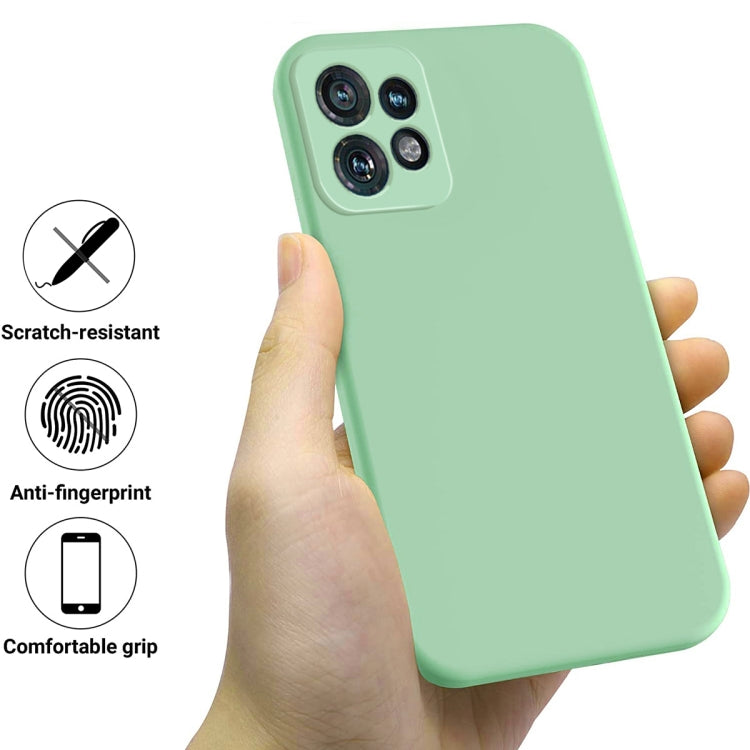 For Motorola Edge 40 Pro/Edge+ 2023/X40 Pure Color Liquid Silicone Shockproof Phone Case(Green)