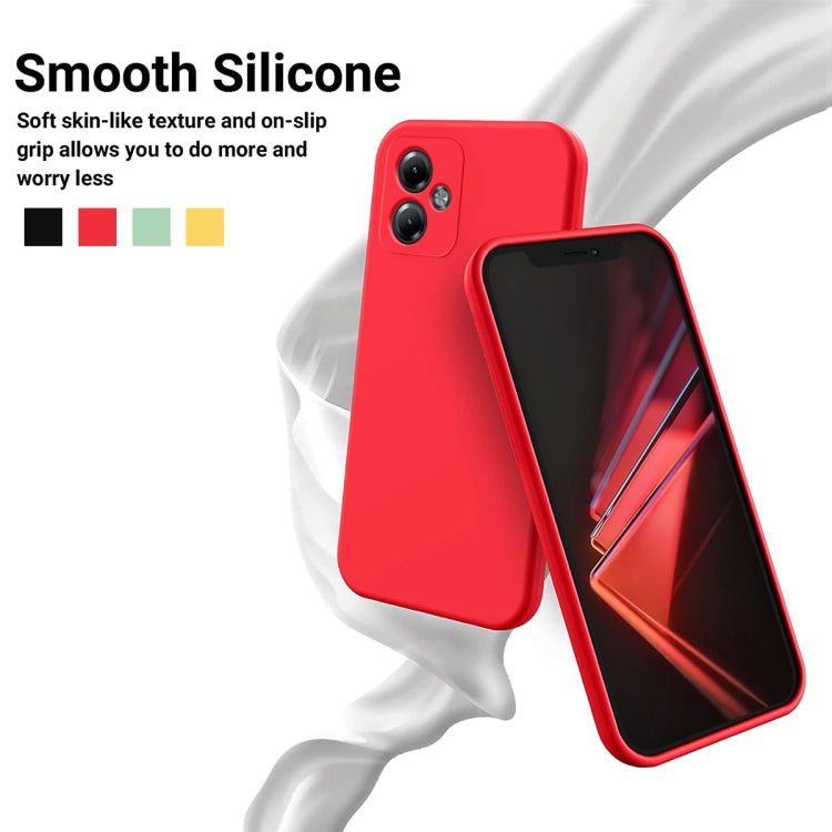 For Motorola Moto G14 Pure Color Liquid Silicone Shockproof Phone Case(Red) - Motorola Cases by PMC TechLife | Online Shopping South Africa | PMC TechLife | Buy Now Pay Later Mobicred