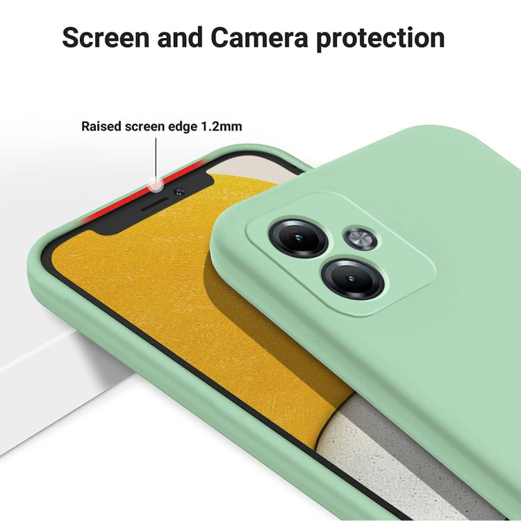 For Motorola Moto G14 Pure Color Liquid Silicone Shockproof Phone Case(Green) - Motorola Cases by PMC TechLife | Online Shopping South Africa | PMC TechLife | Buy Now Pay Later Mobicred