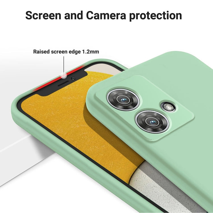 For Motorola Edge 40 Neo Pure Color Liquid Silicone Shockproof Phone Case(Green) - Motorola Cases by PMC TechLife | Online Shopping South Africa | PMC TechLife | Buy Now Pay Later Mobicred