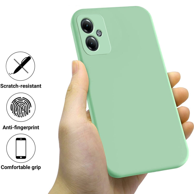 For Motorola Moto G54 Power Solid Color Liquid Silicone Dropproof Full Coverage Phone Case(Green)