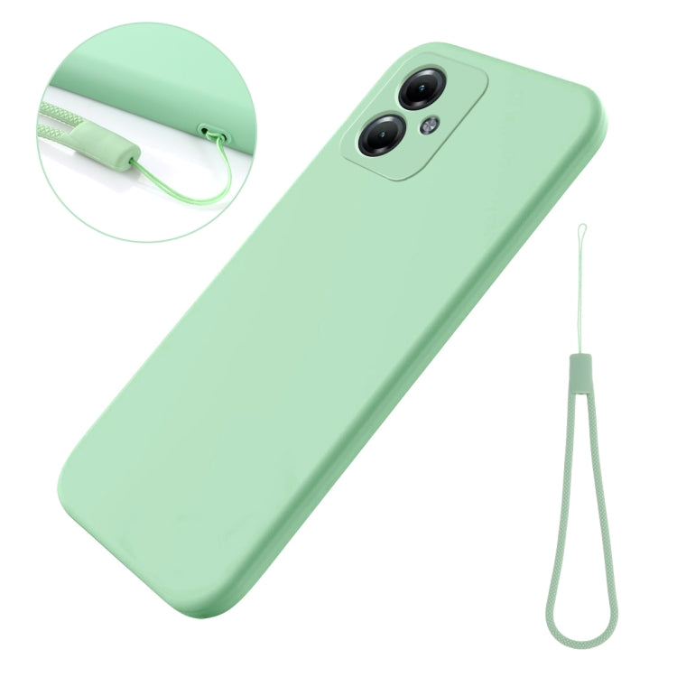 For Motorola Moto G54 Power Solid Color Liquid Silicone Dropproof Full Coverage Phone Case(Green)