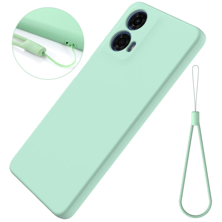 For Motorola Moto G24 Power Pure Color Liquid Silicone Shockproof Phone Case(Green) - Motorola Cases by PMC TechLife | Online Shopping South Africa | PMC TechLife | Buy Now Pay Later Mobicred