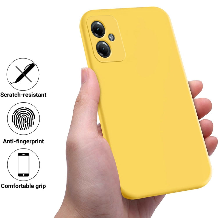 For Motorola Moto G64 Solid Color Liquid Silicone Dropproof Full Coverage Phone Case(Yellow) - Motorola Cases by PMC TechLife | Online Shopping South Africa | PMC TechLife | Buy Now Pay Later Mobicred