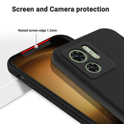 For Motorola Edge 2023 Solid Color Liquid Silicone Dropproof Full Coverage Phone Case(Black)