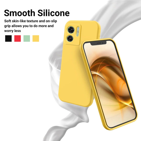 For Motorola Edge 2023 Solid Color Liquid Silicone Dropproof Full Coverage Phone Case(Yellow)