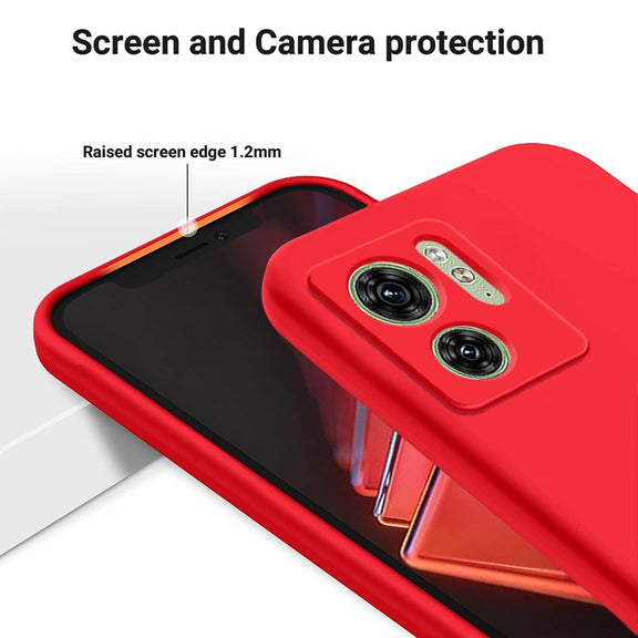 For Motorola Edge 2023 Solid Color Liquid Silicone Dropproof Full Coverage Phone Case(Red)