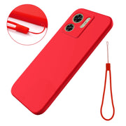 For Motorola Edge 2023 Solid Color Liquid Silicone Dropproof Full Coverage Phone Case(Red)