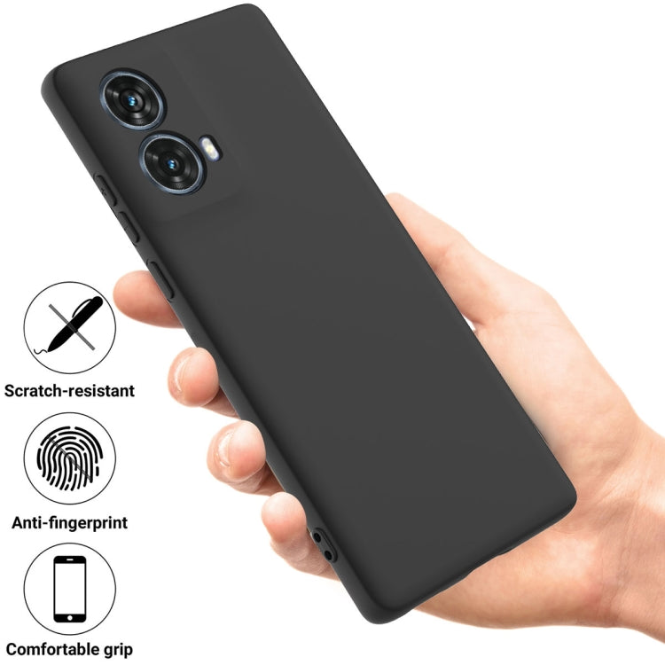 For Motorola Moto G85 Solid Color Liquid Silicone Dropproof Full Coverage Phone Case(Black) - free shipping - PMC TechLife - Order now!