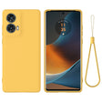 For Motorola Moto G85 Solid Color Liquid Silicone Dropproof Full Coverage Phone Case(Yellow) - free shipping - PMC TechLife - Order now!