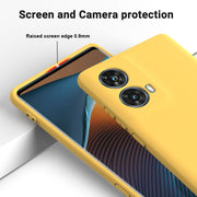For Motorola Moto G85 Solid Color Liquid Silicone Dropproof Full Coverage Phone Case(Yellow)