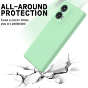For Motorola Moto G85 Solid Color Liquid Silicone Dropproof Full Coverage Phone Case(Green)