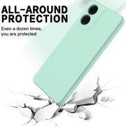 For Motorola Moto E14 Solid Color Liquid Silicone Dropproof Full Coverage Phone Case(Green)