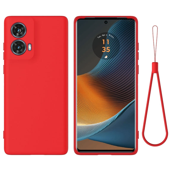 For Motorola S50 Neo Solid Color Liquid Silicone Dropproof Full Coverage Phone Case(Red)
