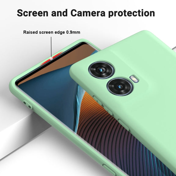 For Motorola S50 Neo Solid Color Liquid Silicone Dropproof Full Coverage Phone Case(Green)