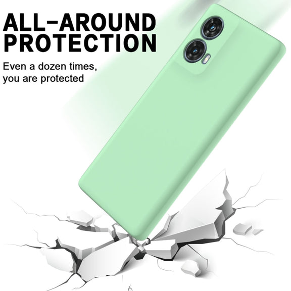 For Motorola S50 Neo Solid Color Liquid Silicone Dropproof Full Coverage Phone Case(Green)