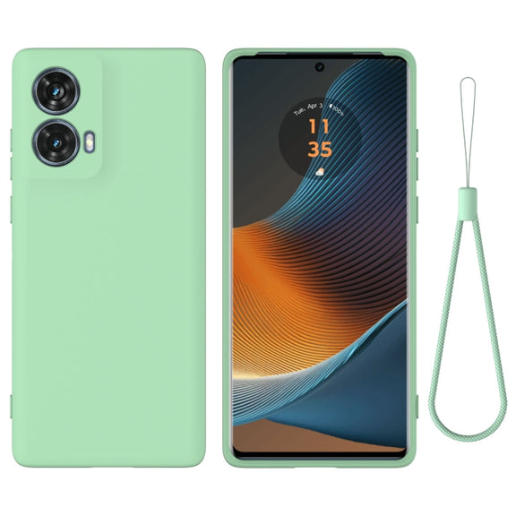 For Motorola S50 Neo Solid Color Liquid Silicone Dropproof Full Coverage Phone Case(Green)